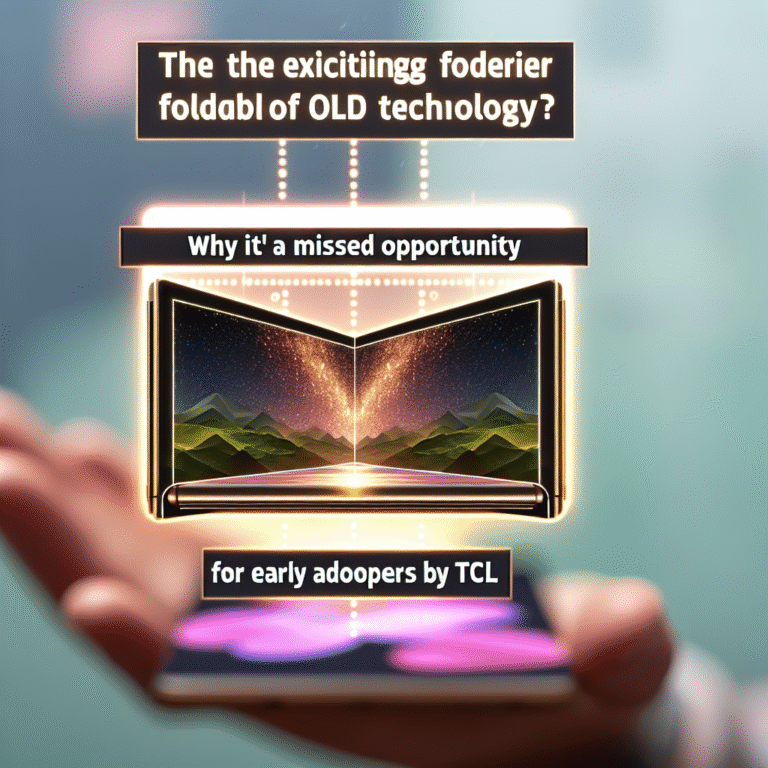 TCL의 폴더블 OLED 기술, 얼리어답터들이 놓치면 손해!
