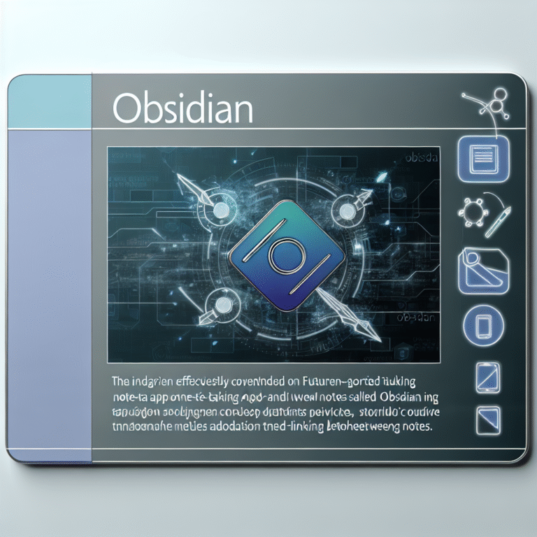 “미래를 위한 혁신적인 메모 앱 ‘옵시디언’ 소개 및 기능 분석”