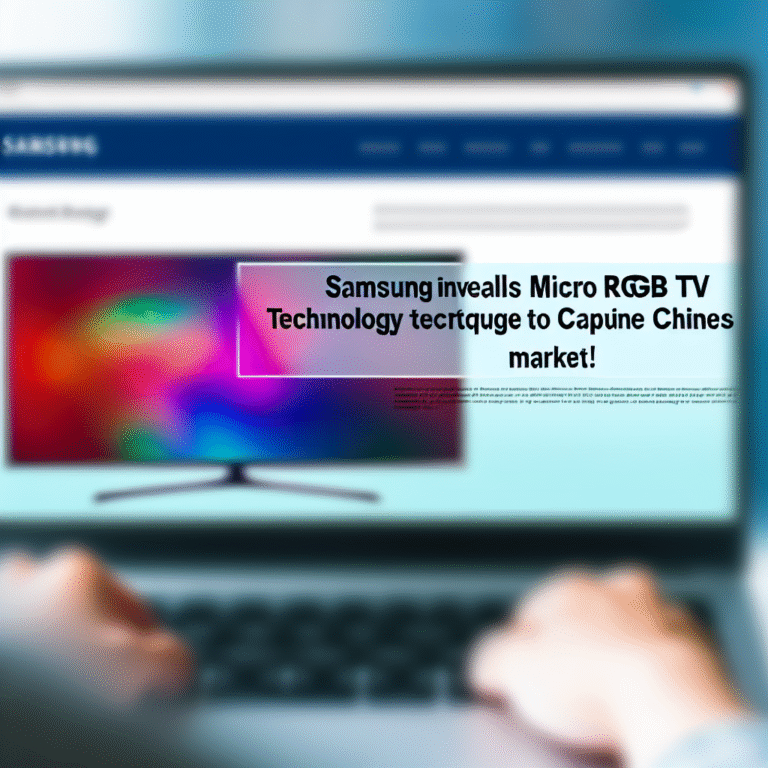 삼성전자, 중국 시장 공략을 위한 마이크로 RGB TV 기술 선봬!