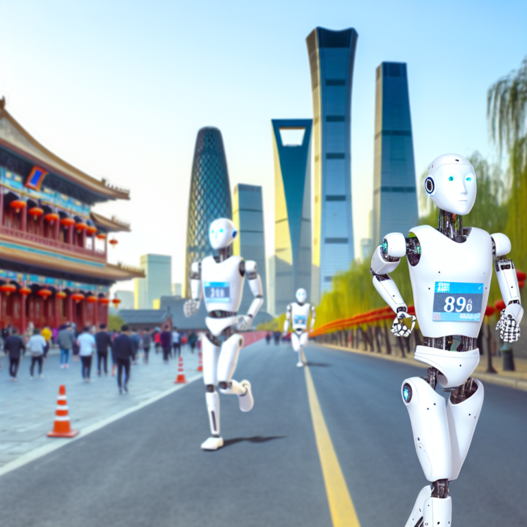 베이징에서 펼쳐진 로봇 하프 마라톤 대회!