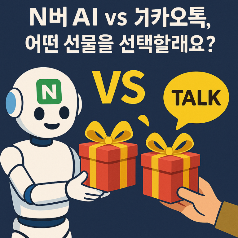 네이버 AI vs 카카오톡, 어떤 선물을 선택할래요?
