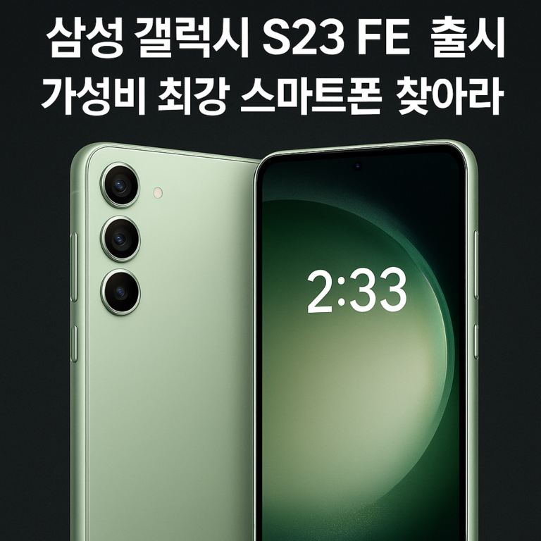 삼성 ‘갤럭시 S23 FE’ 출시, 가성비 최강 스마트폰 찾아라