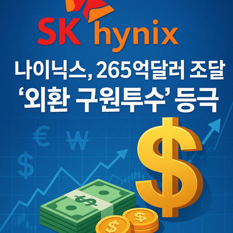 SK하이닉스, 265억달러 조달 ‘외환 구원투수’ 등극