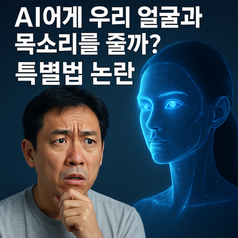 AI에게 우리 얼굴과 목소리를 줄까? 특별법 논란