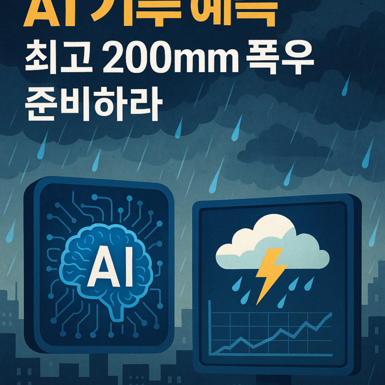 AI 기후 예측, 최고 200mm 폭우 준비하라