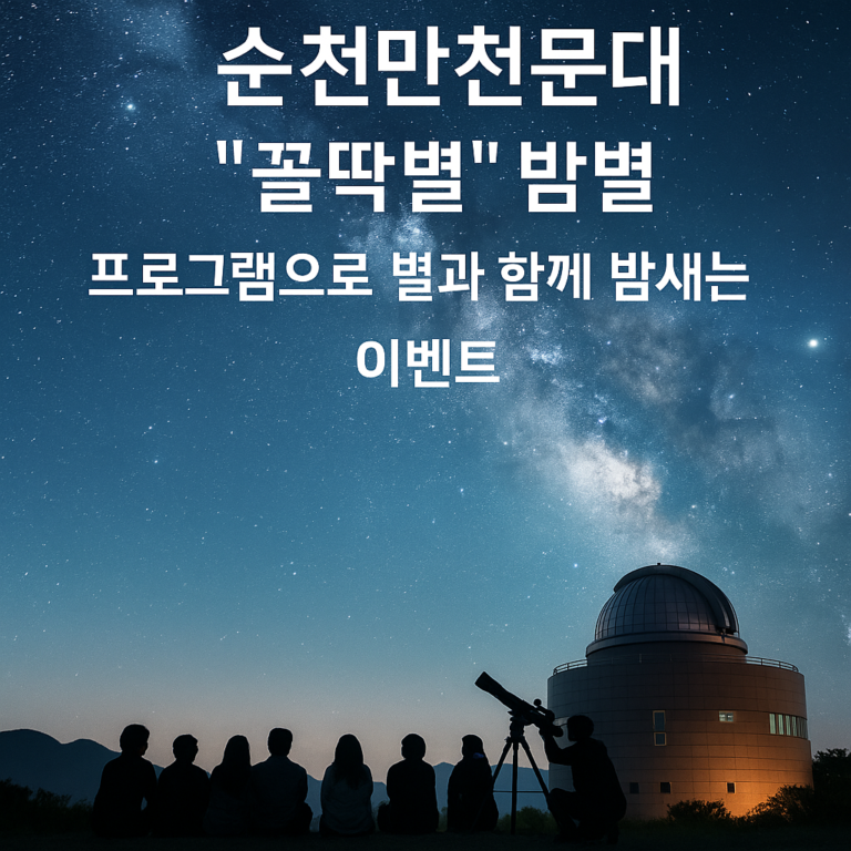 순천만천문대, ‘꼴딱별’ ‘밤별’ 프로그램으로 별과 함께 밤새는 이벤트