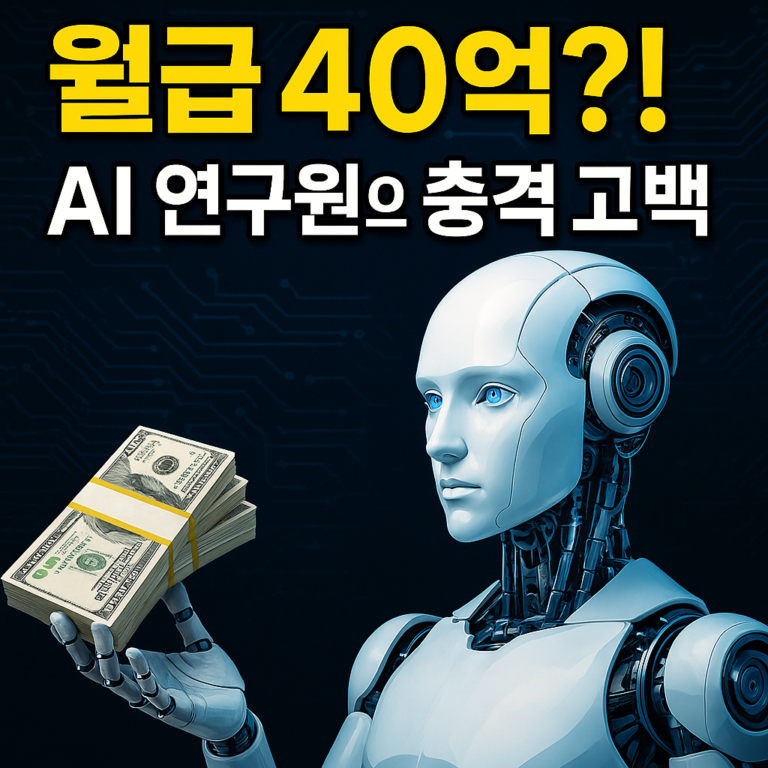 월급 40억?! AI 연구원의 충격 고백